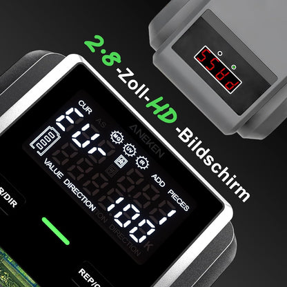 Aneken AL-139 Bankbiljettencontroleur met 2,8 inch digitaal scherm, valsemgeldzoeker met totale waarde en additiefunctie, 4-weg oriëntatie en traceerbare opnames, compatibel EUR/USD/GBP enz