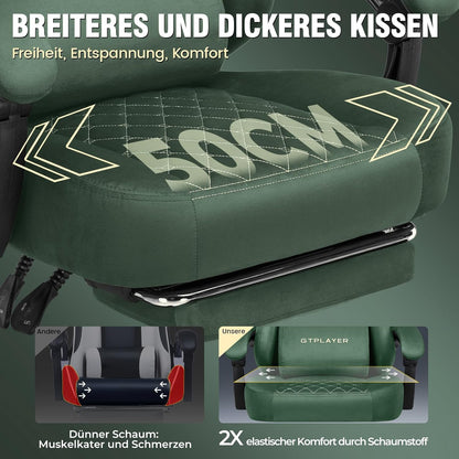 Gamingstoel – Gamestoel – Gaming Chair – Bureaustoel – PC Stoel – Ademend Stof – Verstelbare Voetensteun – Max 150 kg