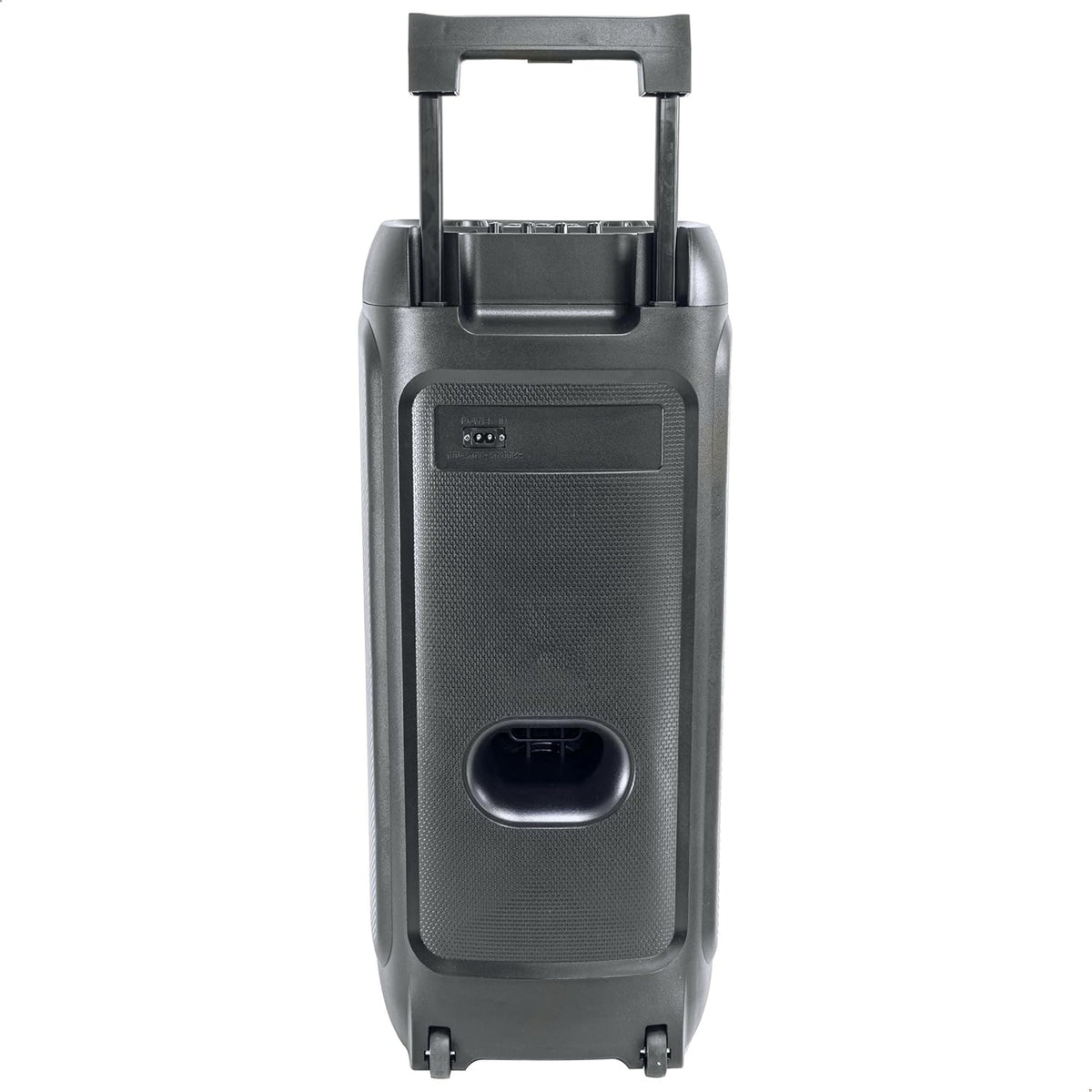 Mooving Sound - MS-MAGICSOUND1000-2x10"/1000W batterij gevoede luidspreker met lichteffect aan de voorzijde en 2 draadloze microfoons - Bluetooth/USB/AUX/MicroSD en TWS - Zwart