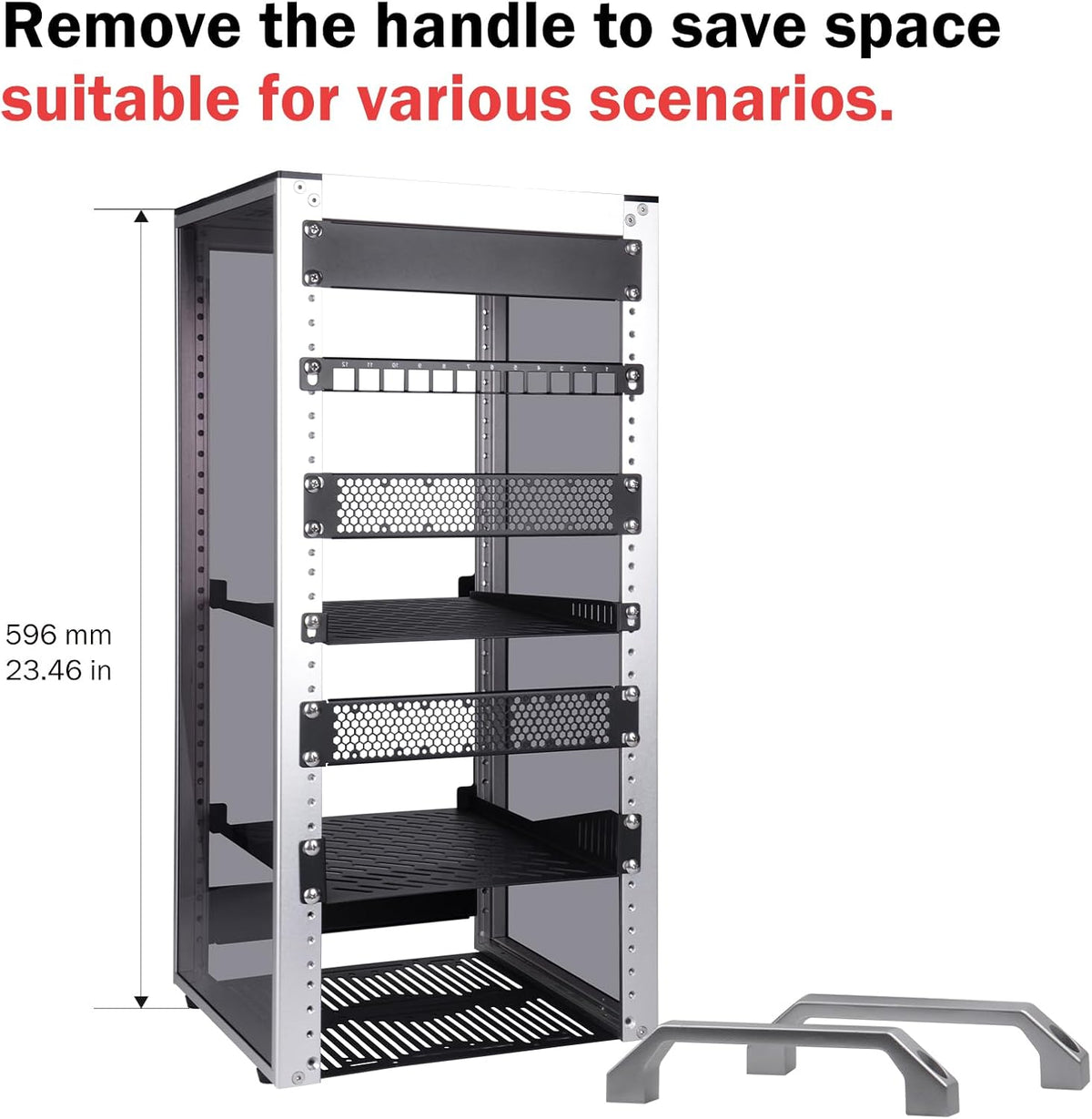 10 Inch 12U Rackkast Zilver – Serverrack – Netwerkrack – Patchkast – AV-rack – Open Frame – 260 mm Diep