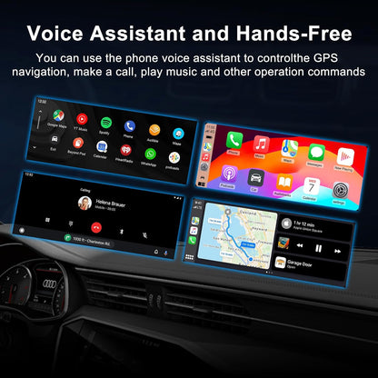 EZoneTronics 10,26 inch Carplay Display & Android Auto Display, Wireless Carplay Autoradio met GPS Navigatie 4K Dashcam Achteruitrijcamera Bluetooth Voice Control IPS Touchscreen Mirror Link AUX FM