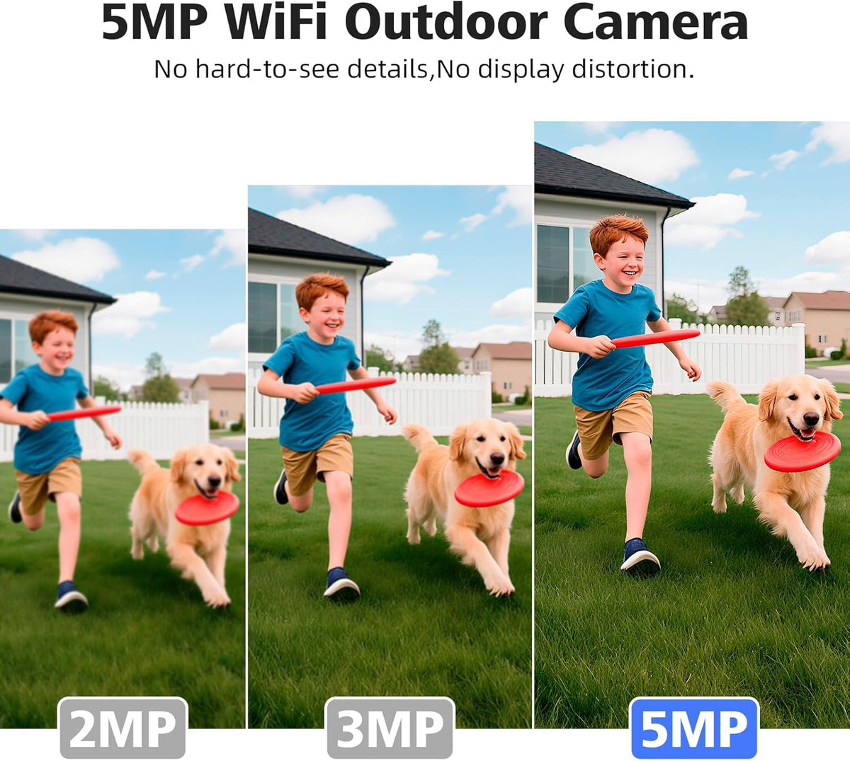 Fuers Outdoor camera, 5 MP bewakingscamera voor buiten, 2 stuks buitencamera met persoonsherkenning, draadloze beveiligingscamera met nachtzicht in kleur, IP66, smart weergave, 24/7 continue opname