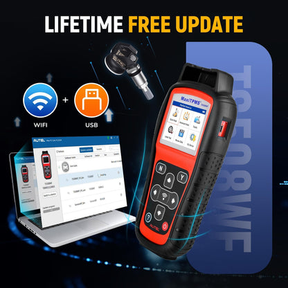 Autel MaxiTPMS TS508WF KIT, 2026 TS508WF met 4 Stuks 2-in-1 metalen MX-sensoren[Waarde €120] TPMS Herleertool Ppgrade van TS508 TS501 TS408, Sensoren activeren/Opnieuw Leren, MX-sensoren Programmeren