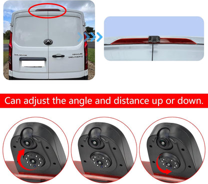 Dolphin Automotive De dubbele Achteruitrijcamera die Camera past Maxus Levert 9 Van (Camera met 7" Dash Monitor)