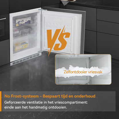 Inbouwkoelkast met vriesvak | 177 cm | 248 liter (186 l/62 l) | No Frost | Koel-vriescombinatie met omkeerbare deurscharnieren |