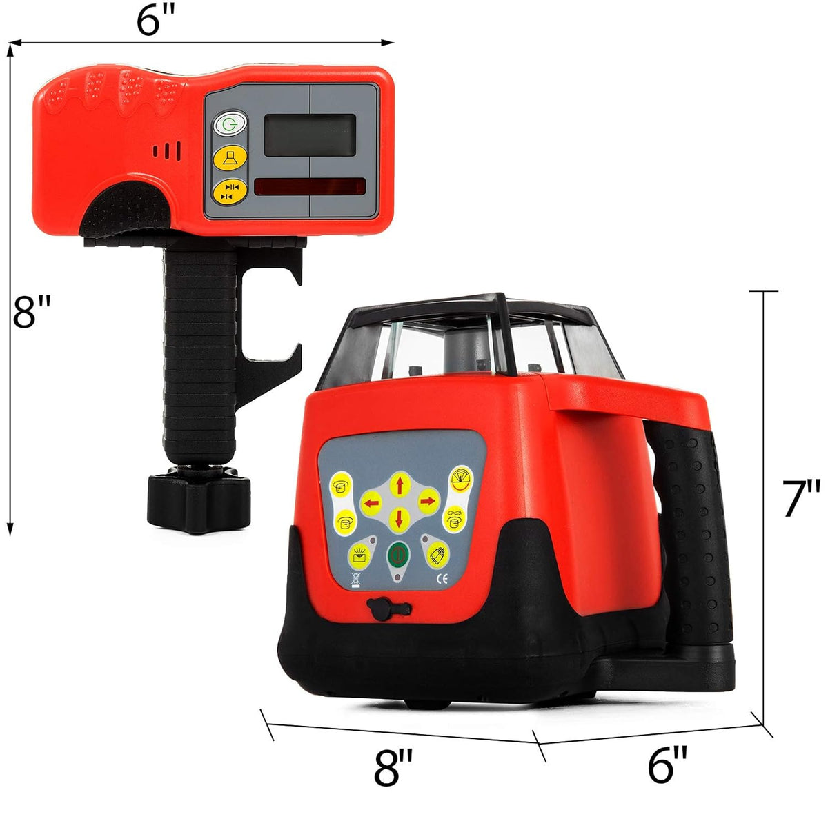 Roterende laser Kruislijnlaser Measurement lijnlaser zelfnivellerende bouwlaser met ontvanger lijnlaser 360 graden met afstandsbediening en Laserstraallijn