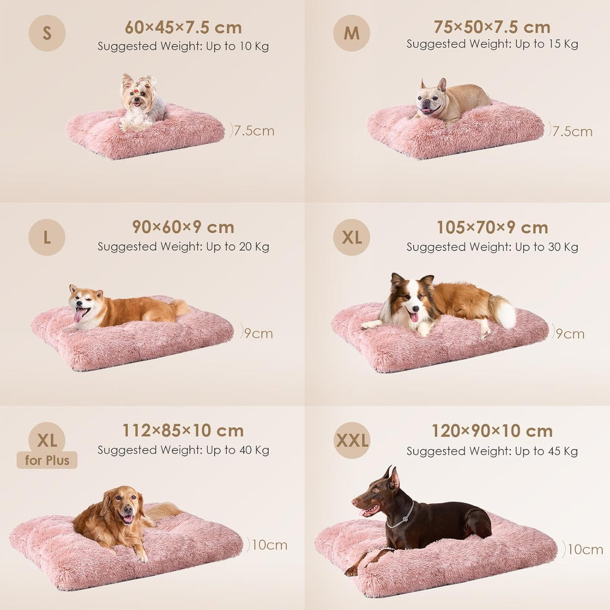Hondenbed – Hondenkussen – Hondenmand – Huisdierenbed – XL Hondenmat – Extra Groot 105x70 cm – Zacht Pluche – Anti-Slip & Wasbaar