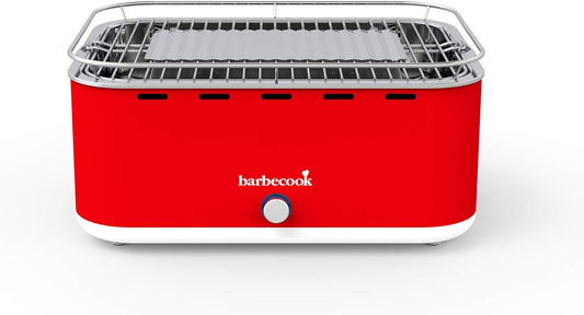 Barbecook tafel bbq Carlo houtskool barbecue met draagtas, geschikt voor 6 personen, Chili Pepper 44x33x21cm