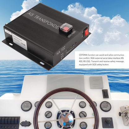 AIS Transceiver, 156.025 Tot 162.025MHz DSC Ontvangst Marine Dual Channel AIS Ontvanger Transponder met GPS Ontvanger, 3 Mode, Uitgerust met SOS Veiligheidsknop