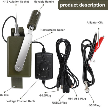 NArra Handbediende generator, 30 W 0-28 V, draagbare gelijkstroom-oplader met USB-aansluiting, vrije multifunctionele handslinger-generator voor het opladen van mobiele telefoons en computers