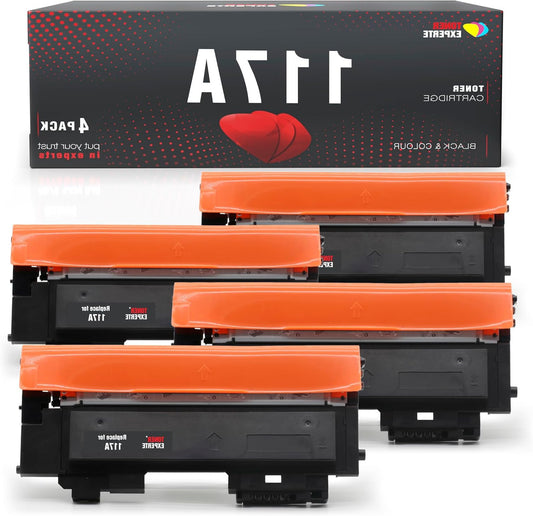Toner Experte 117A Toner Cartridge Replacement for W2070A W2071A W2072A W2073A for Color Laser MFP 178nwg 178nw MFP 179fwg 179fnw 150a 150nw Printer 4 Pack - QUORE
