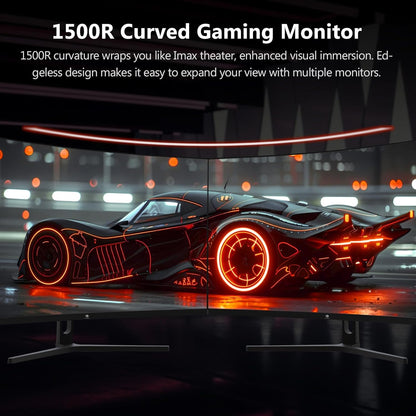 Z-Edge Gaming Monitor Curved 32'' 240Hz, 1ms, 1080P, FreeSync, Screen Game LED 16:9, 1500R VA, Adjustable Tilt, 2*HDMI 2.0 & 2* DP 1.4, RGB Breathlight(HDMI Cable Included)