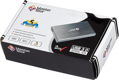 MasterStor 1TB externe harde schijf USB 3.0 ultra snelle harde schijf 2,5-inch draagbare SATA laptop harde schijf zwart (1TB)