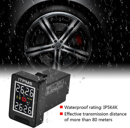 Car Tire Pressure System TPMS met 4 interne sensoren compatibel met voertuigen voor real-time monitoring van bandendruk en temperatuur