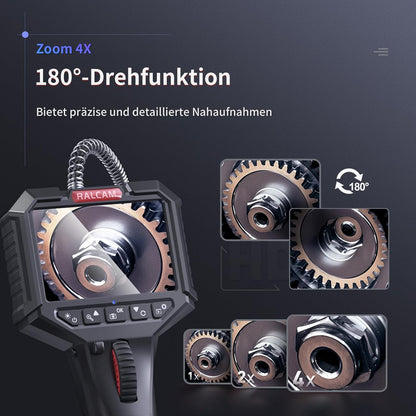 Ralcam Endoscoopcamera met licht, endoscoop, 6,2 mm, inspectiecamera, 3,5 inch, HD, 720P, buiscamera, camera's met 6 leds, IP67 waterdicht, 2 m halfharde kabel, telescopische camera, autogereedschap