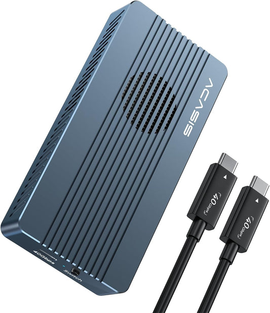 ACASIS 40Gbps M.2 NVMe SSD Enclosure, with Cooling Fan, TBU 405 Pro for M1 M2 Pro/Max, Compatible with USB3.2/3.1/3.0/2.0, M.2 Enclosure Support SSD 2280/2260/2242/2230 B+M M-Key