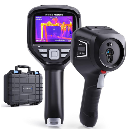 Warmtebeeldcamera Thor002 Infraroodcamera Super Resolutie 512 x 384 3,5 inch IPS-Scherm met 2M pixels visuele camera, -20 °C - 550 °C voor industriële en huisinspecties
