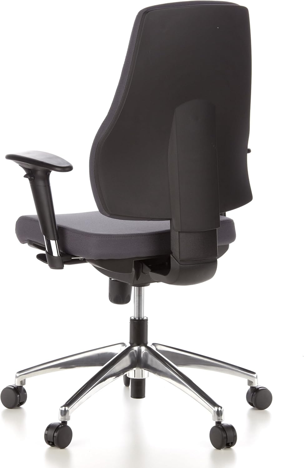hjh OFFICE PRO-TEC 200 Bureaustoel, Ergonomische Rugleuning in 5 Standen Verstelbaar, In Hoogte Verstelbare Armleuningen met Softpads, Antraciet
