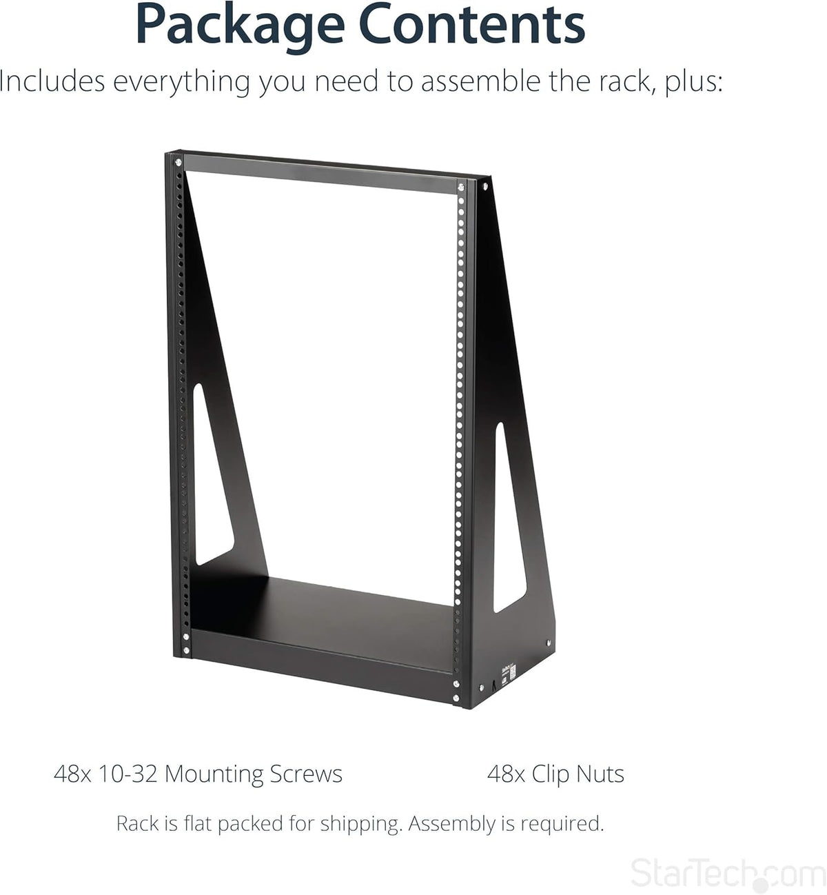 12U Open Frame Rack – Netwerk Rack – Serverrack – Patchkast – Vrijstaand 19 Inch Rack – Draagvermogen Tot 160 Kg – Open Ontwerp Voor Goede Ventilatie