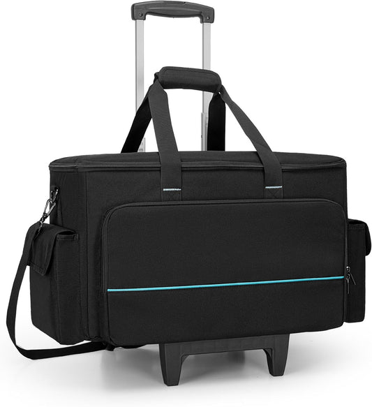 Rolling DJ Kabeltas – DJ Tas – Kabel Organizer – Gig Bag – Muziek Tas – Ruime Opbergruimte – Verwijderbare Trolley & Divider