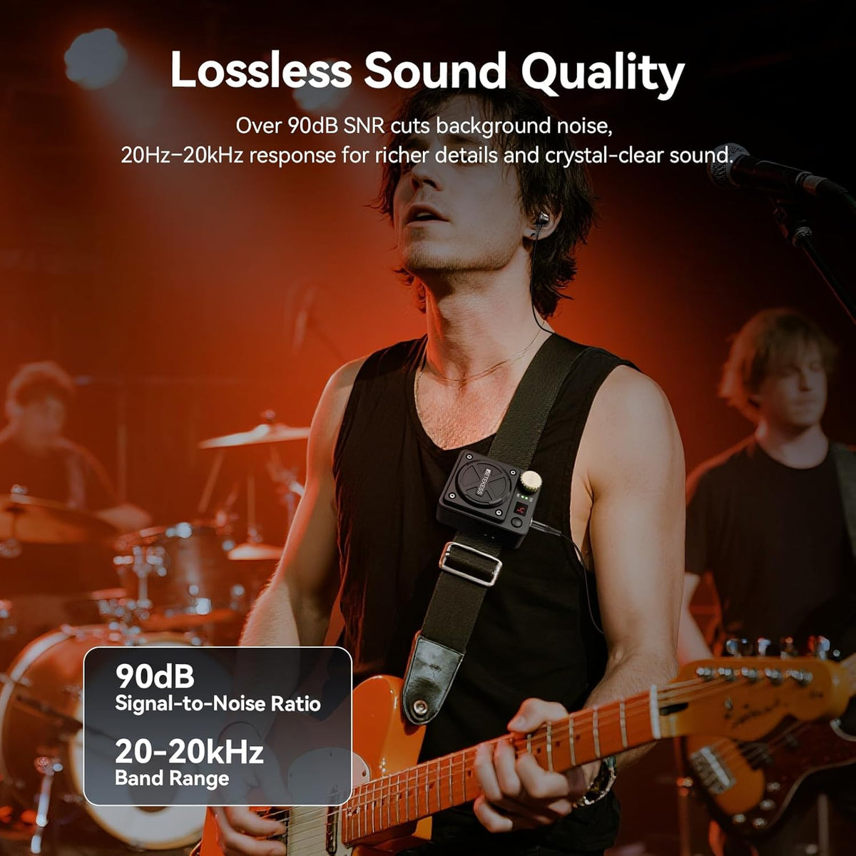 Draadloos In-Ear Monitorsysteem – Draadloos Digitaal Monitorsysteem – In-Ear Monitor – Monitoringsysteem – Monitorset – 8 Onafhankelijke Kanalen – Mono/Stereo Schakelbaar