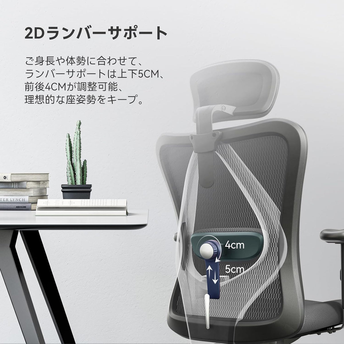 SIHOO Ergonomische bureaustoel, Computer Office Chair met verstelbare lendensteun en hoofdsteun, Ademende mesh-gamingstoel met comfortabel dik kussen en in hoogte verstelbare armleuningen, Thuisstudie draaistoel (zwart)