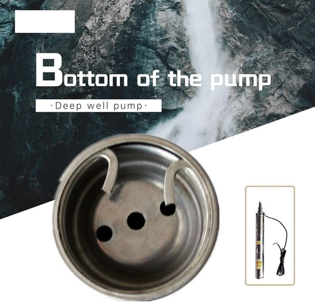 Vesdas - Water pump - Deep well submersible pump - Solar DC Deep well pump - Stainless steel - 400W - Silver