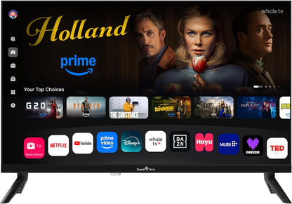 Smart Tech 24 inch (60 cm) HD LED TV Whale OS-24HH01V- Molotov, Netflix, Prime Video, Disney+ 3 x HDMI - 2 x USB -Dolby Digital+