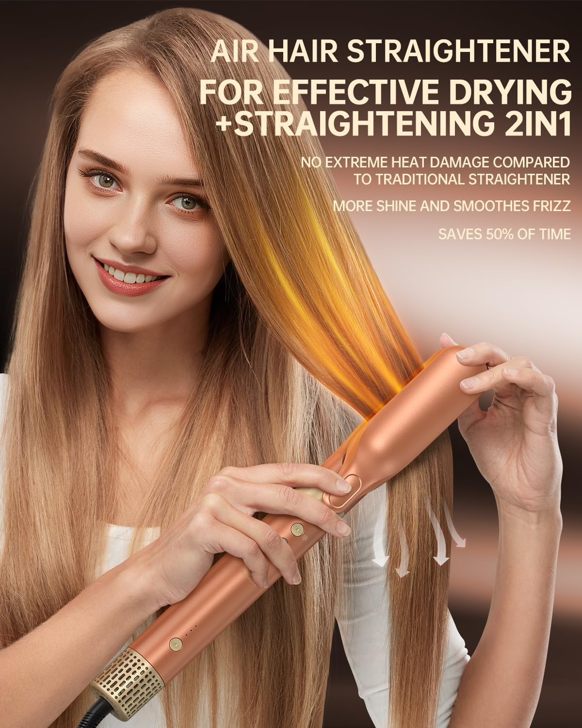Airstyler 7-in-1 Mokka – Multistyler – Föhnborstel – Warmeluchtborstel – Automatische Krultang – 110.000 Omw/Min – 30 M/S
