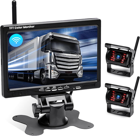 Draadloze Achteruitrijcamera Set – Achteruitrijcamera – Parking Camera – achteruitkijkcamera – Truck Camera – Groot 7 Inch Scherm – IP67 Waterdicht Met Nachtzicht