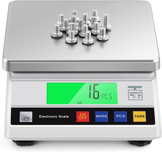 Wetenschappelijke analytische weegschaal met hoge precisie 0,1 g digitale elektronische intelligente laboratoriumweegschaal met tel- en tarrafunctie, ideaal voor laboratorium/sieraden (10 kg)