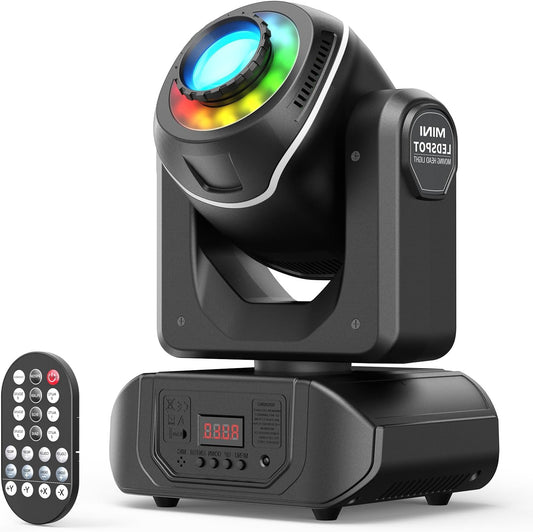 24 W Bewegende Kop Podiumlicht – Moving Head Licht – DJ Spot – Disco Verlichting – Feestverlichting – 8 Kleuren & 7 Patronen – 540° Pan & 215° Tilt