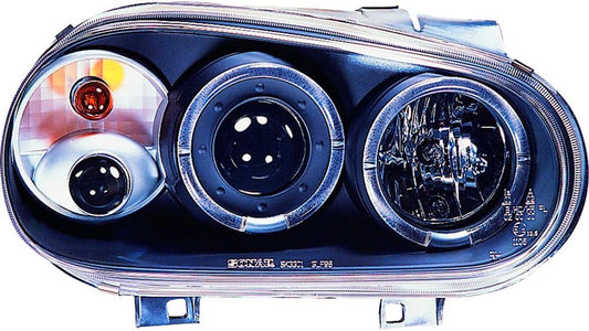 Set Koplampen passend voor Volkswagen Golf IV 1998-2003 - Zwart - incl. Angel-Eyes & Mistlampen