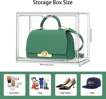 Tentoonstellingsvitrine van acryl met deur voor verzamelvitrines, vitrine, plexiglas, voor handtas, figuren, Funko Pop, zelfmontage (10, 36 x 22 x 27 cm)