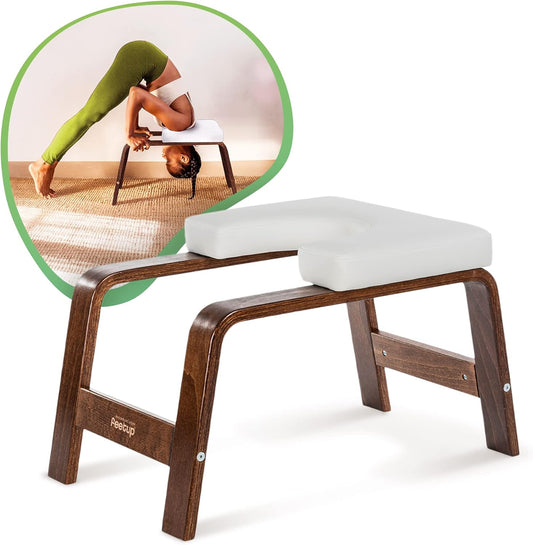 FeetUp - The Original Yoga Headstand Sofa, Vegan Handstand Trainer Bench and Stand, Strength Training Inversion Equipment for Relaxation & Strength, Includes App & Starter Kit - QUORE