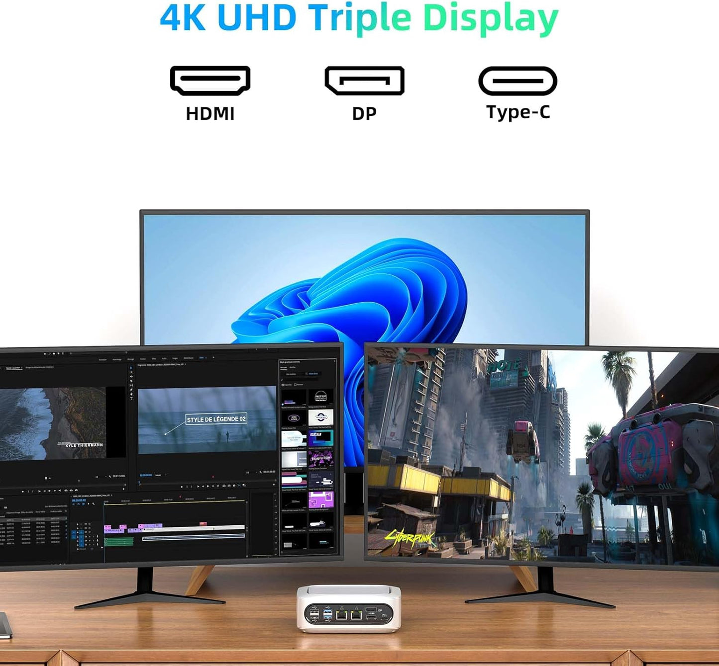 Mini PC – Mini Computer – Compact PC – Kleine Desktop – Ultieme Workstation – Intel Core i9-11900H 8-Core – 32GB RAM 1TB NVMe SSD – Triple 4K Display – WiFi 6 & Bluetooth 5.2