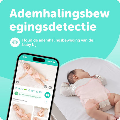 CuboAi Sleep Sensor Pad - Real-time baby microbeweging tracking & bewegingsdetectie met proactieve AI babyveiligheidswaarschuwingen, contactloos | Moet worden gecombineerd met CuboAi slimme babyfoon