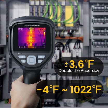 Warmtebeeldcamera Super IR-resolutie 512x384 infraroodcamera voor industriële inspectie 3,5 inch IPS-scherm, 2M pixels, visuele camera, -20 °C - 550 °C, thermische beeldcamera, 40 mK (Thor 002)