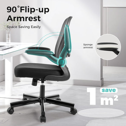 ALPHA HOME Office Chair, Ergonomic Height Adjustable, Manager Chair, Ergonomic Computer Chair with Adjustable Lumbar Support, Armrest, Tilt Function, Up to 160 kg Load Capacity