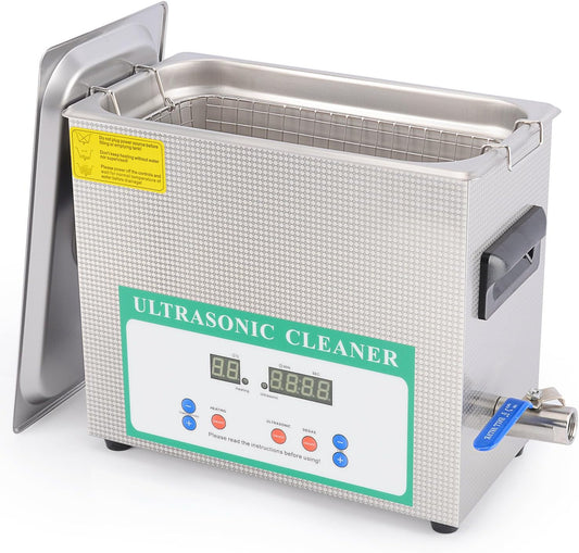 stonylab Ultrasone Reiniger, Professioneel Alle Doeleinden Roestvrij Staal Ultrasonic Cleaner met Digitale Displaytimer en Warmteregeling voor laboratorium 220V, 6,5 L