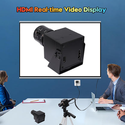 Svpro 4K USB HDMI-camera, handmatige focus, webcam voor close-ups met 2,8-12 mm zoomlens, plug and play-camera voor industrie, streaming en thuisvideo, externe camera voor computer, laptop, monitor,