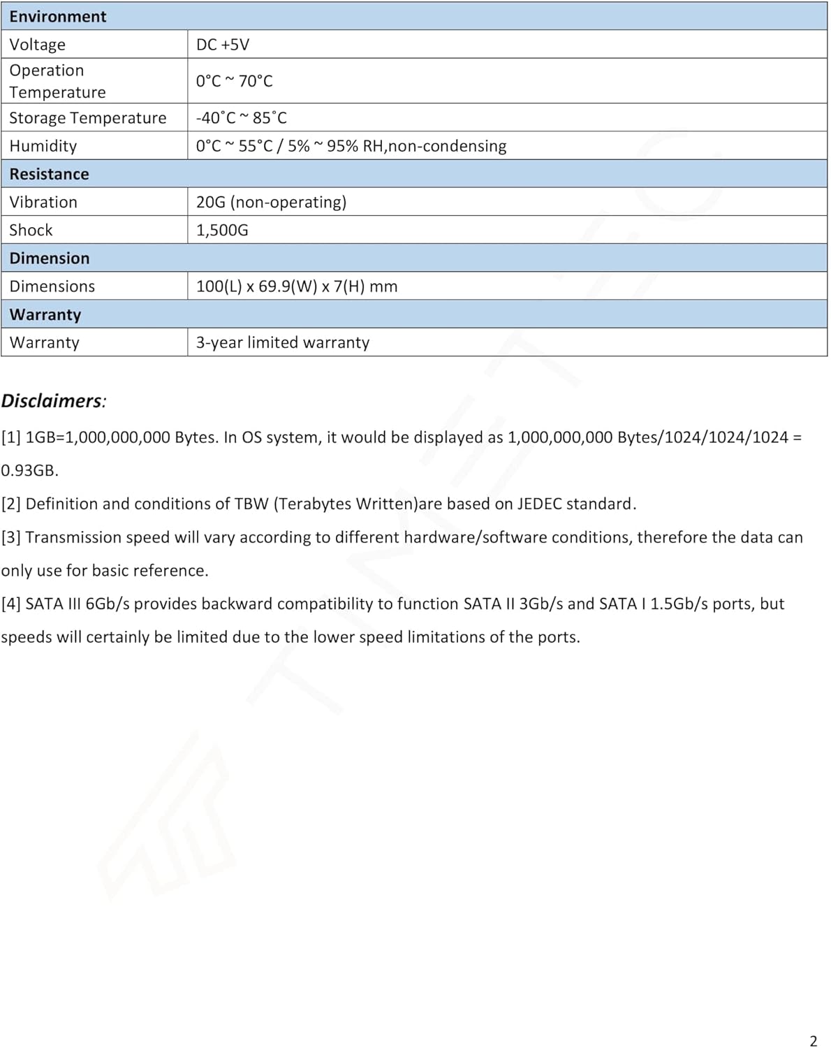 Timetec 1TB SSD 3D NAND SATA III 6Gb/s 2,5 inch 7 mm (0,28") 800TBW Leessnelheid Tot 530 MB/s SLC Cache Prestatieverbetering Interne Solid State-schijf voor pc Computer Desktop en laptop