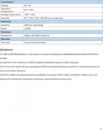 Timetec 1TB SSD 3D NAND SATA III 6Gb/s 2,5 inch 7 mm (0,28") 800TBW Leessnelheid Tot 530 MB/s SLC Cache Prestatieverbetering Interne Solid State-schijf voor pc Computer Desktop en laptop