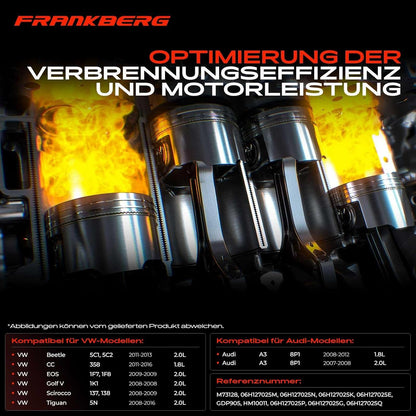 Frankberg Hogedrukpomp compatibel met A3 8P1 1.8L 2.0L 2007-2012 TT 8J3 1.8L 2.0L 2.0L 2008-2014 P.a.s.a.t 3C2 1.8L 2.0L 2008-2010 T.i.g.u.a.n 5N 2.0L 0L 2000L 8-2016 Vervanging # 06H127025P