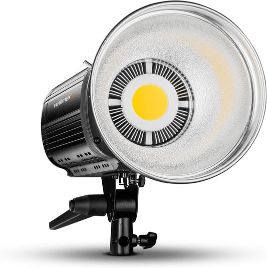 Walimex pro Niova 200 Plus Daglicht dimbare LED videolamp met Bowens reflector & zachte diffuser I Studiolamp met COB LED technologie I 5600 K, CRI=93 I Lichtsterkte instelbaar van 10-100%
