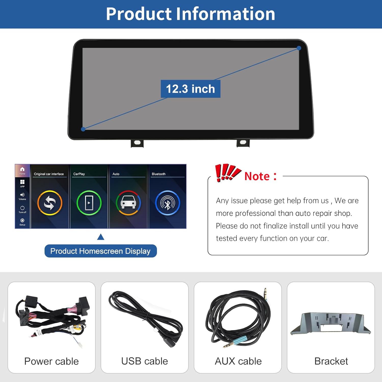 Road Top 12.3 Inch Car Radio Touch Screen Wireless CarPlay Android Car for BMW 1 2 Series F20/F21/F22/F23 2013-2015 Year with NBT System,Car Stereo Multimedia Car Radio Receiver - QUORE