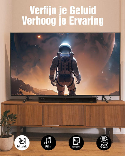 5.1 Dolby Atmos Soundbar – Surround Sound Systeem – Home Theater Speaker – Wireless Subwoofer – TV Geluidssysteem – Draadloze 6,5 Inch Subwoofer – Brede Geluidsweergave – Kristalheldere Dialogen