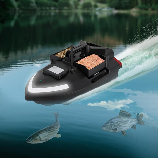 49 x 26.5 x 28.2 cm, Feeder Boat, Baitboat, Fishing Cage, Boat, RC Carp Fishing, Fish Finder, Wireless, Night Fishing, Fishing Bait, Bait Boat with Remote Control, GPS, Bait, Fishing Bait, 500 m - QUORE