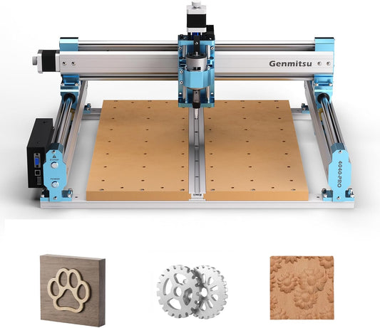 Genmitsu CNC Machine 4040-PRO voor Hout Acryl MDF Nylon Carving Snijden, GRBL Controle, 3 Axis CNC Router Machine, Werkgebied 400 x 400 x 78mm