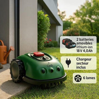 Robotmaaier – Grasmaaier – Automatische Maaier – Tuinrobot – Mulchmaaier – Instelbare Maaihoogte 2-6 cm – Geschikt Tot 500 m² Met Spiraalfunctie En Regensensor